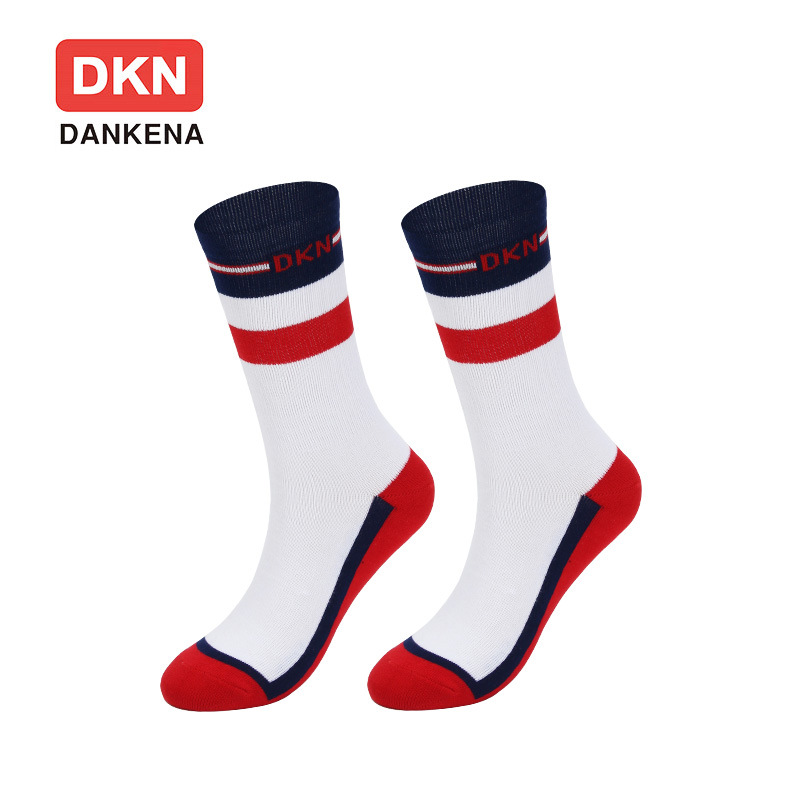 DANKENA 10 Pairs New Sports Style Chinese Stockings Fashion Personality Tide Red Green Bar Letter Socks Men Women Coloring Socks